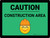 Caution Construction Area with Emoji Green Landscape - Wall Sign