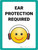 Ear Protection Required with Emoji Portrait - Wall Sign
