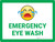 Emergency Eye Wash with Emoji Green Landscape - Wall Sign