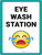 Eye Wash Station with Emoji Portrait - Wall Sign