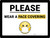 Please Wear A Face Covering Mask Emoji Landscape - Wall Sign
