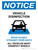 Notice Vehicle Disinfection with Icon Portrait - Wall Sign