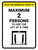 Stop The Spread COVID-19 Max 2 Persons To Use Lift with Icon Portrait - Wall Sign