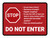 Stop Do Not Enter COVID-19 Screening Questions With Icon Red Landscape - Wall Sign