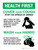 Health First: Cover Your Cough Wash Your Hands with Icons Portrait - Wall Sign