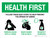 Health First: Steps To Prevent Spread Of Germs with Icons Landscape - Wall Sign