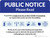 Public Notice: COVID-19 with Icons Blue Landscape - Wall Sign