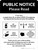 Public Notice: COVID-19 with Icons Portrait - Wall Sign