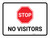 Stop No Visitors with Icon Landscape - Wall Sign