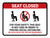 Seat Closed For Social Distancing with Icon Landscape - Wall Sign