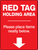 Red Tag Holding Area Wall Sign