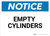 Notice: Empty Cylinders - Wall Sign