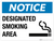 Notice: Designated Smoking Area- Wall Sign