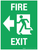 Fire Exit (arrow left) - Wall Sign