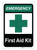Emergency First Aid Kit - Wall Sign