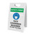 Safety First: Face Coverings Required Beyond This Point with Icon Portrait - A-Frame Sign
