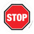 Floor Sign - Basic Stop Sign with White Background