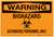 Warning: Biohazard - Authorized Personnel Only - Wall Sign