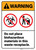 Warning: Do Not Place Biohazardous Materials in Waste Receptacle ANSI - Wall Sign