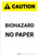 Caution: Biohazard No Paper - Portrait Wall Sign