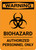 Warning: Biohazard - Authorized Personnel Only with Icon - Portrait Wall Sign