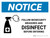 Notice: Follow Biosecurity Measures with Icon Landscape - Wall Sign