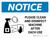 Notice: Please Clean And Disinfect Machine with Icon Landscape - Wall Sign
