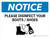 Notice: Please Disinfect Boots/Shoes with Icon Landscape - Wall Sign