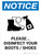Notice: Please Disinfect Boots/Shoes with Icon Portrait - Wall Sign