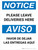 Notice: Please Leave Deliveries Here Bilingual Portrait - Wall Sign