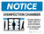 Notice: Disinfection Chamber with Icon Landscape - Wall Sign
