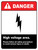 Danger High Voltage Area