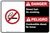 Bilingual Danger Diesel Fuel No Smoking Wall Sign