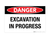 Danger - Excavation in Process - Wall Sign