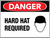 Danger Hard Hat Required Wall Sign