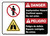 Danger: Bilingual Asphyxiation Hazard Confined Space - Wall Sign