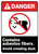 Danger: Contain Asbestos Fibers Avoid Creating Dust - Wall Sign