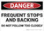 Danger: Frequent Stops and Backing - Wall Sign