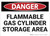 Danger: Flammable Gas Cylinder Storage Area - Wall Sign