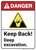 Danger: Keep Back Deep Excavation ANSI - Wall Sign