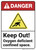 Danger: Keep Out Oxygen Deficient - Wall Sign