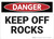 Danger: Keep off Rocks - Wall Sign