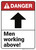 Danger: Men Working Above ANSI - Wall Sign