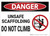 Danger: Unsafe Scaffolding Do Not Climb - Wall Sign