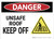 Danger: Unsafe Roof Keep Off - Wall Sign