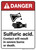 Danger: Sulfuric Acid ANSI - Wall Sign