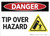 Danger: Tip Over Hazard - Wall Sign