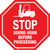 Stop Sound Horn Before Proceeding Floor Sign
