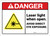 Danger: Laser Light When Open - Wall Sign