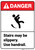 Danger: Stairs Slippery ANSI - Wall Sign